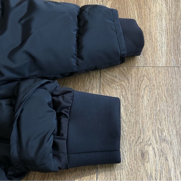 Zara Extra Long Puffer Jacket Black Hooded Outwear Unisex Womens XL. - Picture 8 of 11